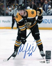 Morgan Geekie autographed signed 8x10 photo NHL Boston Bruins JSA COA