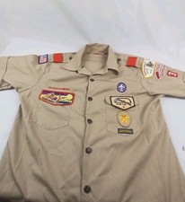 VTG Boy Scouts Of America Men Adult Size M Official Uniform Shirt Made In USA