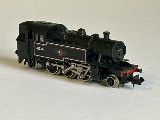 Hornby Minitrix N Gauge N205 Class 2MT Ivatt 2 6 2T Loco 41234. BR Black Livery