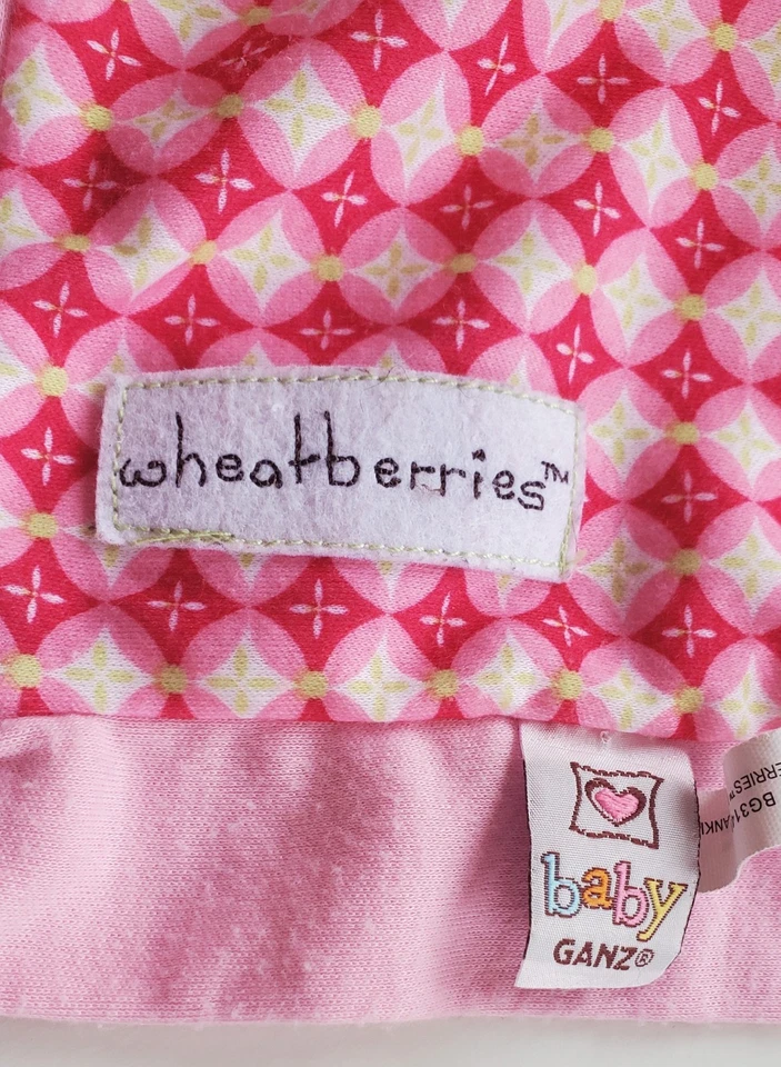 Baby Ganz wheatberries Pink Plush Bunny Rabbit Security Blanket Lovey Toy Easter - Image 4 of 4