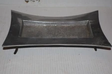 IHI Cast Aluminum Metal Serving Tray w/ Iron Stand 14x8x3
