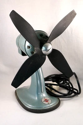 Progress Tisch-Ventilator, Typ WO3, 50er/60er Jahre, mit Gummi-Blättern - Bild 1 von 4