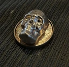 5oz Pure Silver .999 Skull and Round