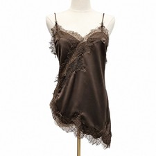 Satin Lace Asymmetric Cami L Goblincore Fairy Grunge Whimsigoth Dark Romantic