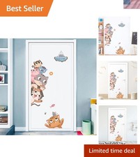 Charming Cute Cat Wall Stickers Removable Decals for Kids' Rooms, 48x24 Inches