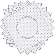 4PCS 5mm Fuse Beads Boards, Large Clear Pegboards Kits, with Gift 4 Lroning Pape