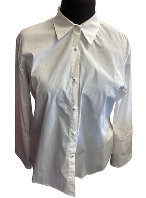 Misha Nonoo White Cotton Button Shirt Size XL