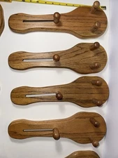 Vintage Oak Wood Plate Wall Hanger Holder Rack Adjustable Purchasing One