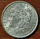1889-P Morgan Silver Dollar-About Uncirculated