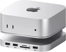 Hagibis Mac Mini M4 Hub  Stand with SSD Enclosure, 3 in 1 USB Type-C Silver