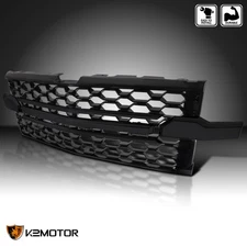 Fits 2019-2022 Chevy Silverado 1500 WT Glossy Black Mesh Honeycomb Hood Grille