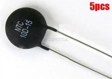 5Pcs Ntc 10D-15 10Ohms 5Amp 15Mm Disk Inrush Curren Limiter Power Thermistors qo