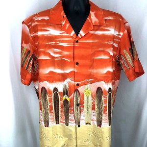Vintage-Hawaiian-Reserve-Collection-2XL-Hawaiian-Aloha-Shirt-Surfboards-Turtles