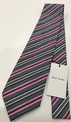 Paul Smith MEHRSTREIFENKRAWATTE ''''MAINLINE COLLECTION'''' 9 cm Klinge Made in Italy 