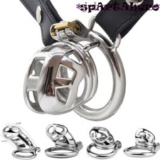 New Metal Chastity Belt Device Cage Rings Stainless Steel Chastity For Men