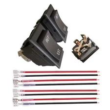 2PCS Reverse Polarity Toggle Rocker Switch DC Motor Control RV Power Jack Mom...