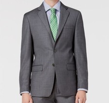  450 Calvin Klein Men Gray XSlim Fit Wool Sport Coat Blazer Suit Jacket Size 40S
