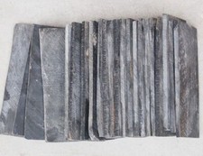 2Pcs Natural Black Water Buffalo Horn Flat Blank Plate Spacer Crafts Chips DIY