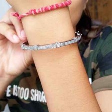 1 pc Pave Diamond Bangle Diamond Bracelet 925 Silver Bracelet For Women Gift For