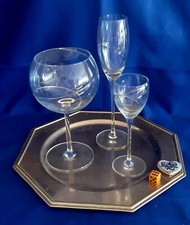 alter Messing Teller "Hexagonal" 8eckig = massiv 1,5kg = 34cm Dm. Wandteller