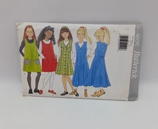 Butterick Sewing Pattern 4696 Girls Size 12 14 Jumper & Top 1996 Vintage Uncut
