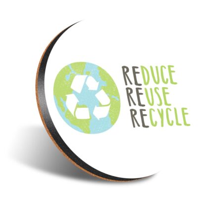 1x Round Coaster 12cm Reduce Reuse Recycle Sign #59657 | eBay UK