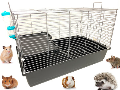 LARGE 2-Floors Habitat Home For Exotics Pet Guinea Pig Rat Mice Hamster Gerbil