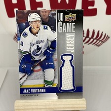 2019-20 Upper Deck Hockey Jake Virtanen Game Jersey Card #GJ-JV Canucks