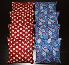 All Weather Patriotic AMERICAN STARS Blue Red Cornhole Bean Bags ACA Regulation