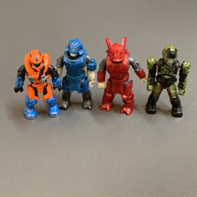 Lot De 9 Figurines Mega Bloks Halo - UNSC Spartan Master Chief - Occasion