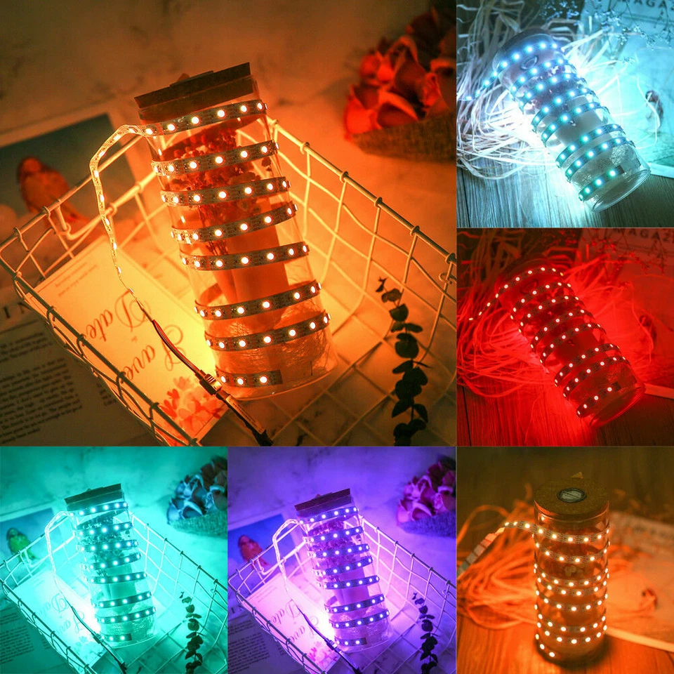 4 x 50CM TV LED Backlight USB 5050 RGB LED Strip Light Remote Kit 5V 30Leds/M - Image 4 of 4