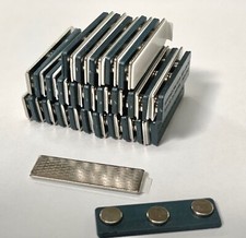 Magnetic Name Badge Backing - Name Tag Fastener with Adhesive Peel, 1.75"