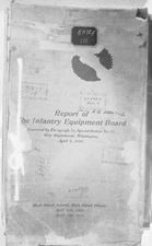 Infantry Equipment Board Report 1909 - 1910 US Army 
