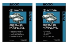 2000 Toyota Rav4 Shop Service Repair Manual Book Engine Drivetrain OEM