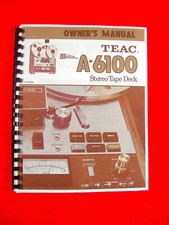 One New Copy Teac A-6100 Reel To Reel Tape Deck Recorder Owner's Manual