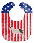 Usa Patriotic Bull Terrier Baby Bib Bb3378Bib