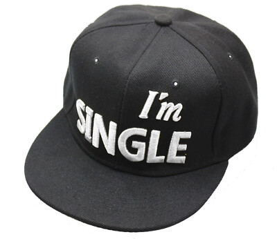 Basecap Schirmmütze Kappe Cap Trucker Flat Brim Snapback I´m SINGLE (weiß)
