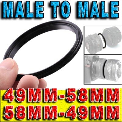 Anello Inversione Macro 49mm-58mm - Adattatore Maschio-Maschio Per Fotocamera - Foto 6
