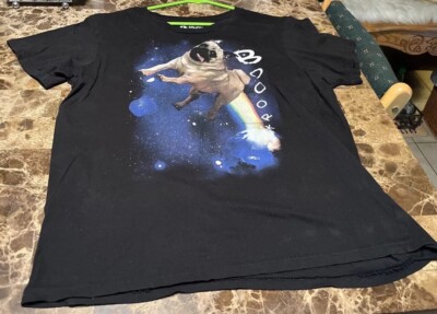 Pug T-Shirt - Black - Size Large. Very Good!