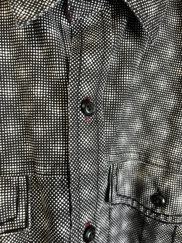 Drill Clothing Co. Men's Medium Button Up Shirt LS Collared Black Tabs Street - Picture 3 of 9