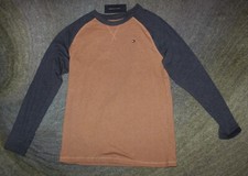 Tommy Hilfiger Boys Gray / Brown Long Sleeve T-Shirt - Size L 16-18 - NWT