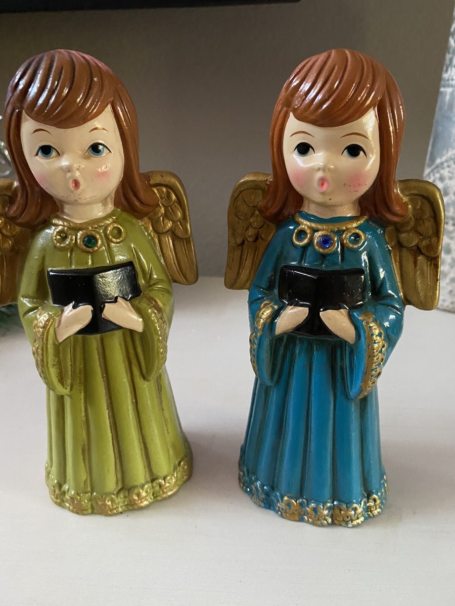 Vintage Made In Japan Christmas Ceramic Angels Ardo Fine Quality C