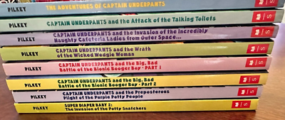 Captain Underpants Series BOOKS #1 2 3 5 6 7 8 Dav Pilkey Super