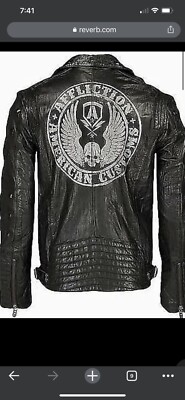 AFFLICTION REBORN BLACK PREMIUM LIMITED EDITION LEATHER JACKET