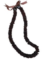 da Hawaiian Store Dark Koa Seed Lei Necklace
