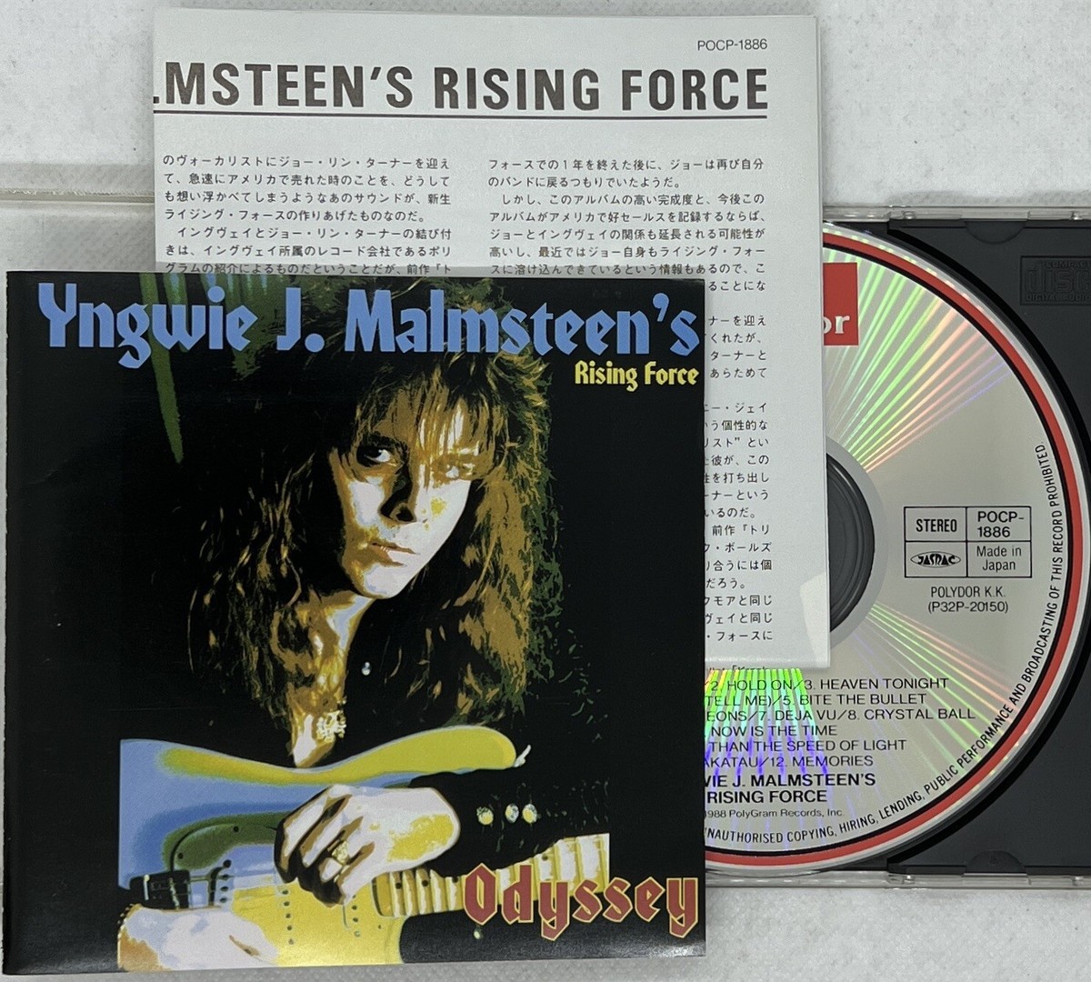Odyssey by Yngwie Malmsteen, ( CD, 1988), OBI, RISING FORCE