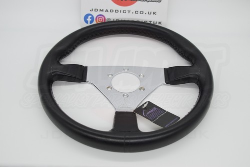 BNIB Comusa SP-10 330mm Steering Wheel Black Leather Italian Design Japan Made - Picture 4 of 6