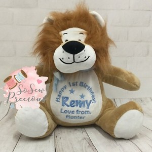 personalised lion teddy