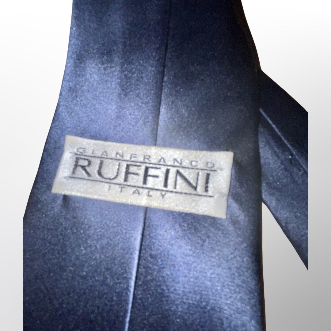 Gian Franco ITALY RUFFINI navy Blue Silk Tie X long … - Gem