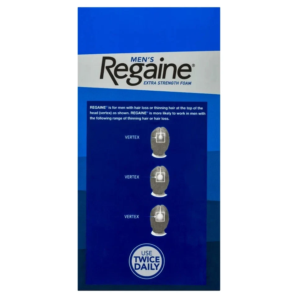 Regaine Rogaine Men's Extra Strength Topical 5% Foam 3 x 60g (3 Months Supply) - image 2 of 4